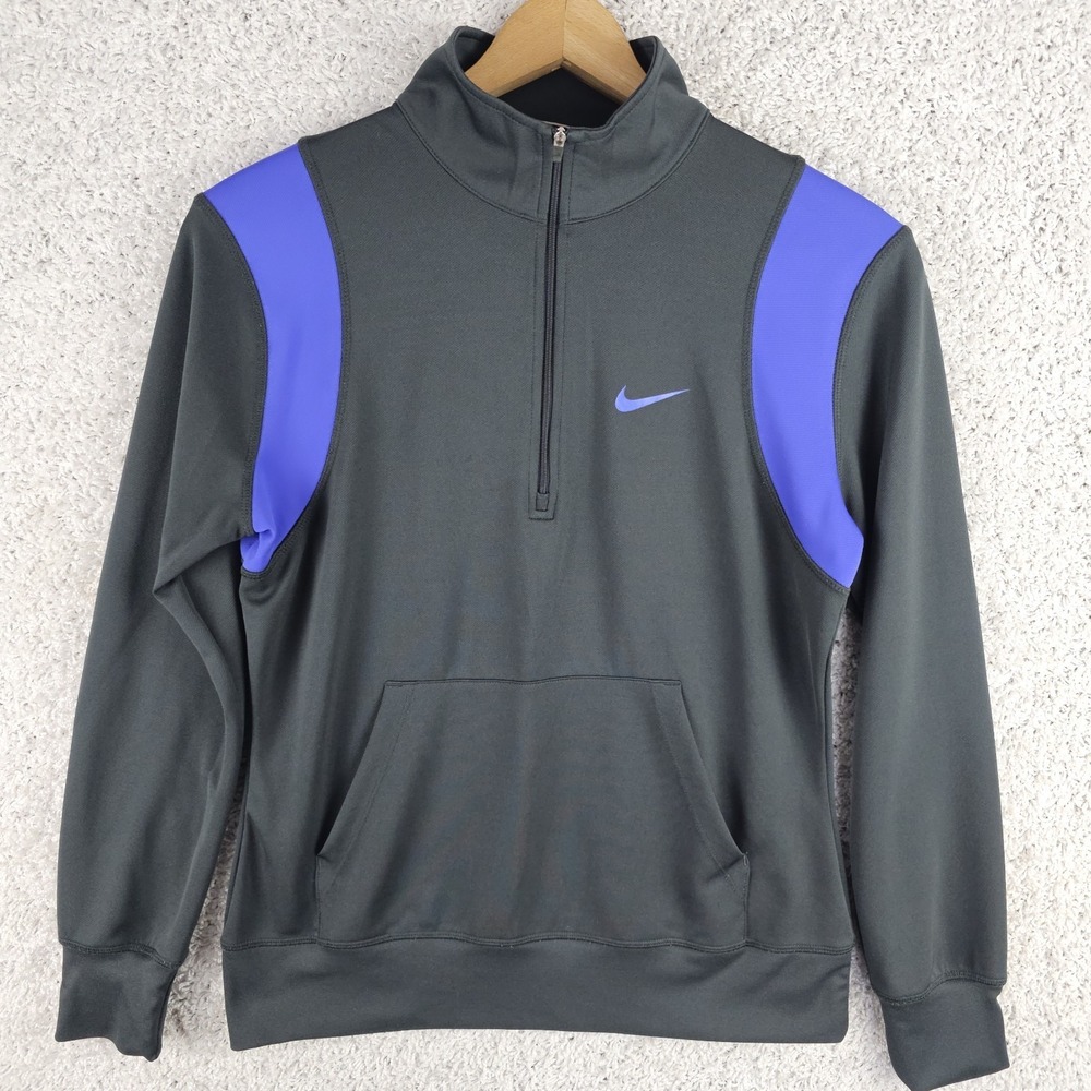 Nike Half‎ Zip Purple And Dark Grey Long Sleeve Running Pullover Women's Medium